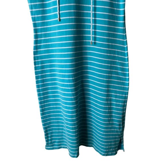 Lauren Ralph Lauren Nautical Striped Lace Up Dress Sz S Blue Beach Cover Up - Picture 4 of 9